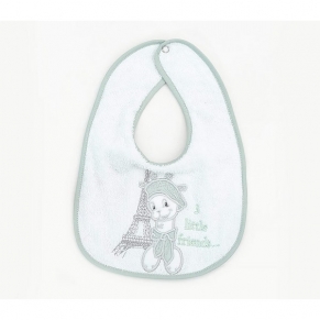 Bambino Casa - Лигавник с бродерия Paris mint 